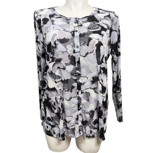 LOGO Lori Goldstein 1X Sheer Mesh Tunic Top NWOT